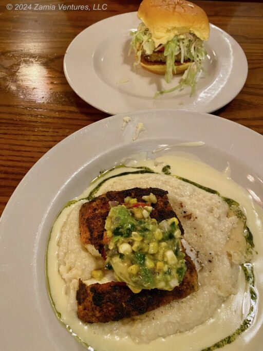 OBX Kill Devil Fish and Crab Cake Sandwich