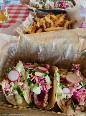 Carolina Beach Sandspur Mahi Tacos