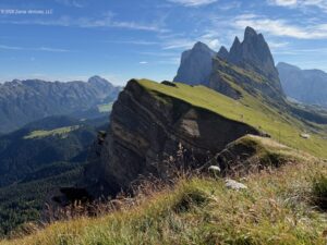 Ortisei Seceda Ridgeline with Flowers