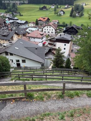 Ortisei Switchback Path to Grocery Store