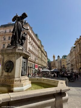 Vienna Graben Pedestrian Zone with Plague Column